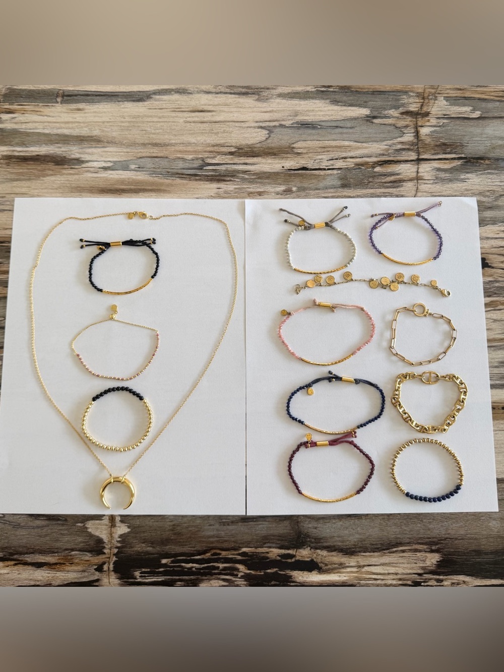 Gorjana Gold Necklace and Bracelets Set🌟🌟🌟